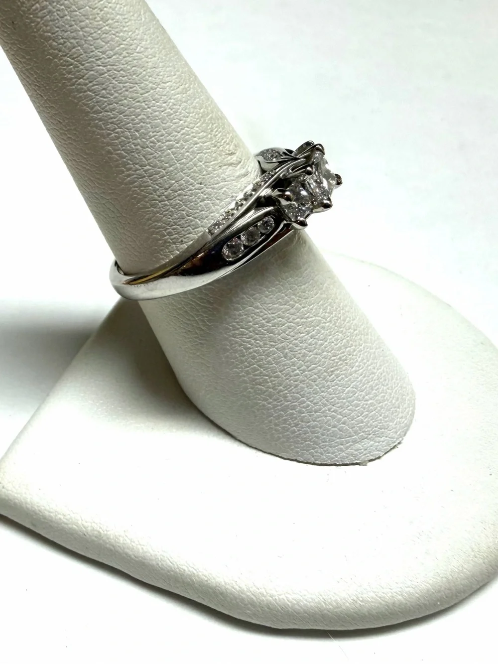 14k White Gold .99ctw Natural Diamond Engagement Ring